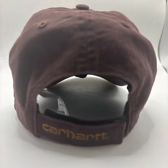 Carhartt Dark Maroon with Brown Logo Men’s Cap - Picture 4 of 8